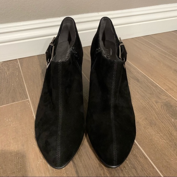 Aerosols Heelrest Ankle Leather Black Boots - Picture 2 of 8